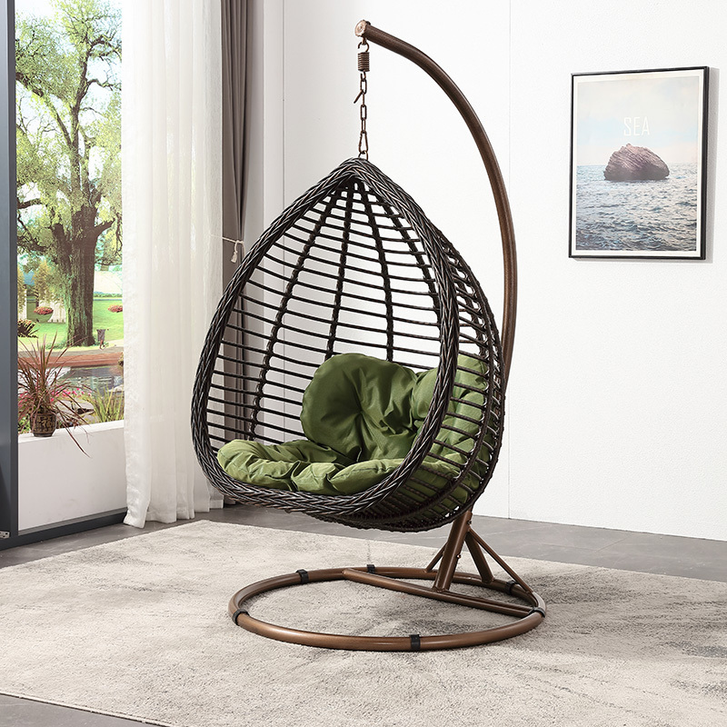 Outdoor Garden fashion Wicker Indoor Rattan Hanging Egg Chair Garden Chair Egg