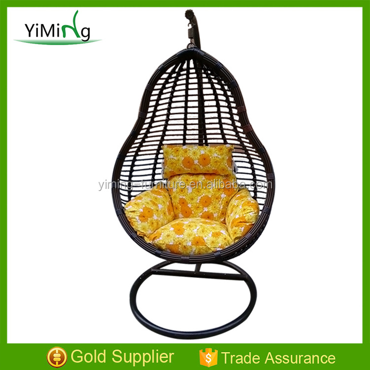 Hot sale Outdoor Garden Patio Double Egg Chair Wicker Swing Chair