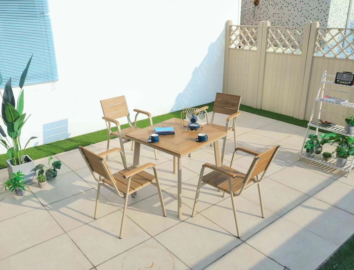 Garden used tables and chairs for restaurant rattan Outdoor Pool Furniture Patio Table