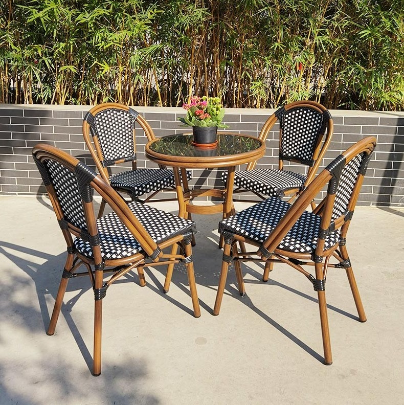 Garden used tables and chairs for restaurant rattan Outdoor Pool Furniture Patio Table