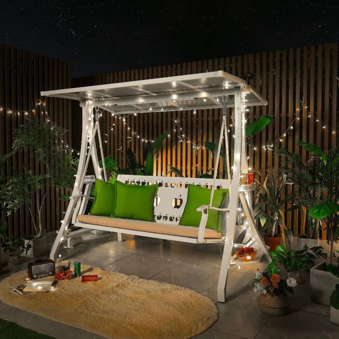 Patio Double Swings Hanging Chair For Courtyard Balcony Outdoor Swing