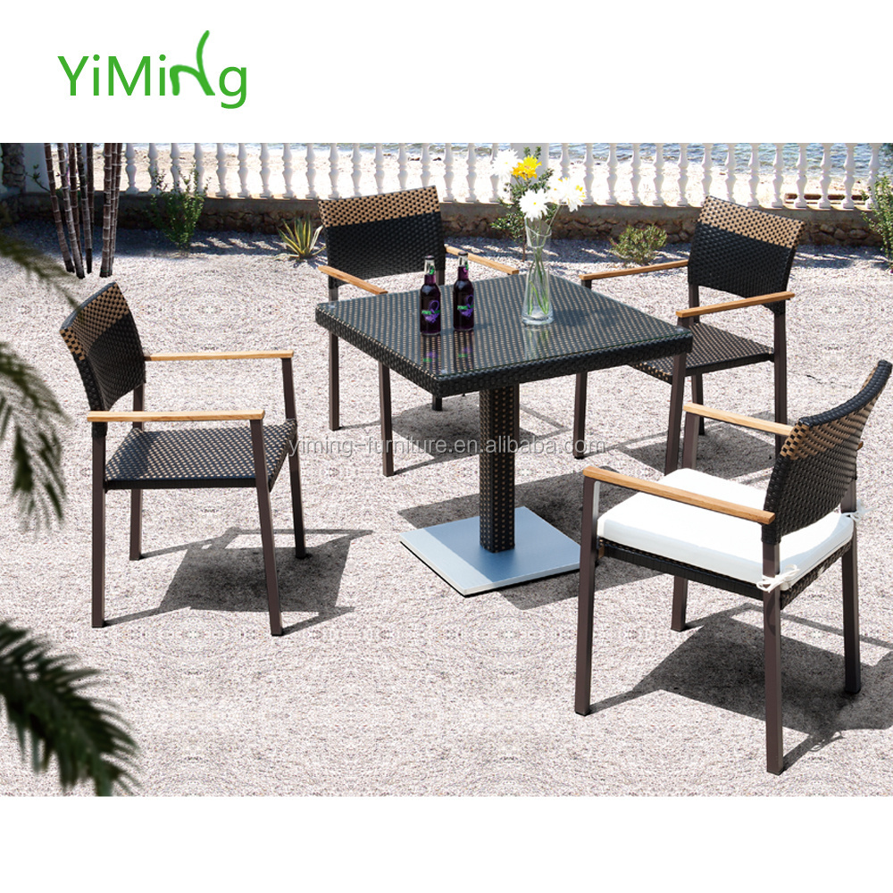 Garden used tables and chairs for restaurant rattan Outdoor Pool Furniture Patio Table