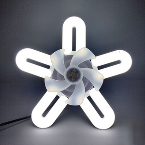 Led Fan Light Remote Control Dimming And Wind Adjustment Foldable 6-Blade Ceiling Fan Home Bedroom Kitchen Silent Electric Fan