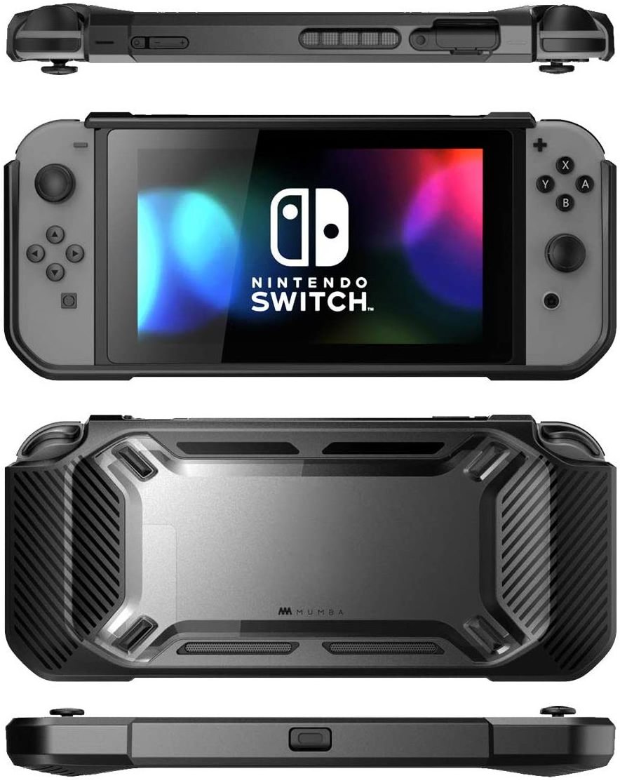 Nintend Switch TPU Case Accessories Protection Shell 2 card Holder Ergonomic Handle Grip For Nintendo Switch Shockproof Cooling