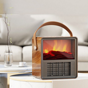 2023 Winter New Mini Heater Home Bedroom Small Electric Heater Fireplace Simulation Flame Heater