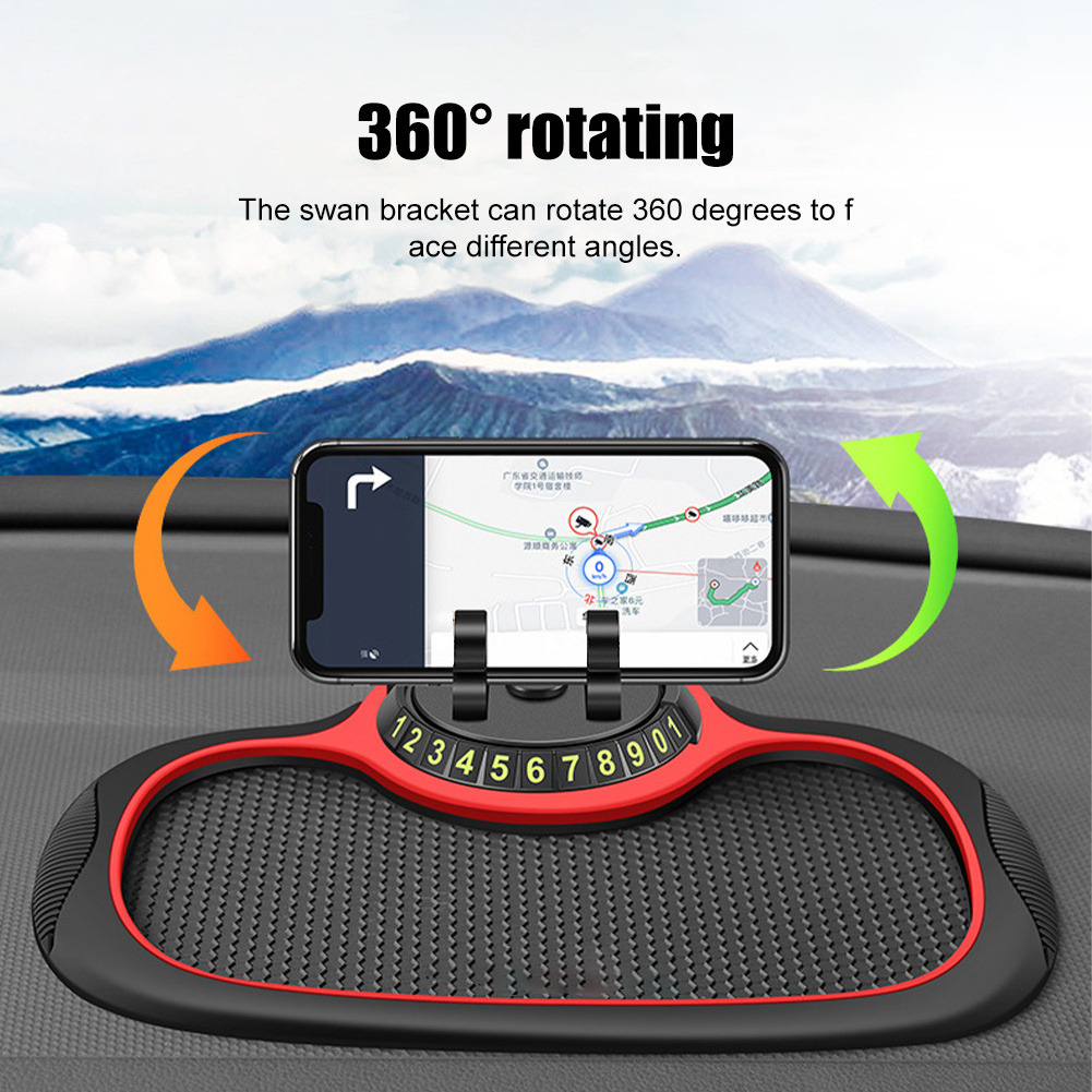 Silicone Car Anti-slip Mat Auto Phone Holder Anti-skid Sticky Anti Slide Dash Phone Holder Parking Number Card Pad Mat Gadget