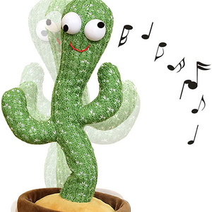 Electronic Dancing Cactus Toy with Lighting  Singing Cactus Recording Cactus Mimicking Toy for Kids