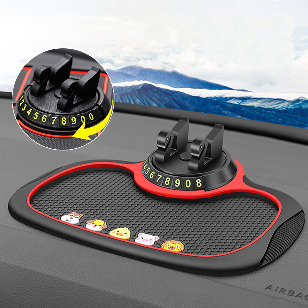 Silicone Car Anti-slip Mat Auto Phone Holder Anti-skid Sticky Anti Slide Dash Phone Holder Parking Number Card Pad Mat Gadget