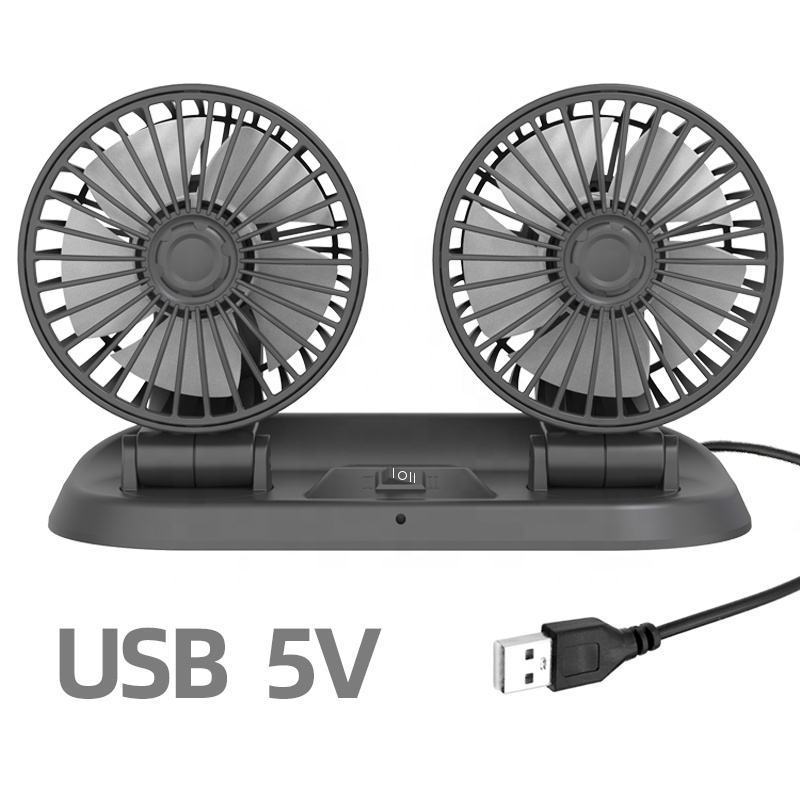 Auto Vehicle Car Fan Car Fan 360 Rotating Cooling Air Vehicle Fan Quiet Car Air Conditioner