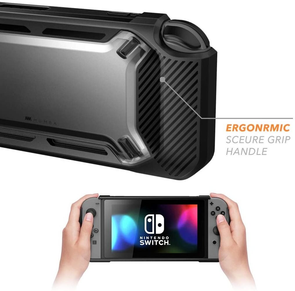 Nintend Switch TPU Case Accessories Protection Shell 2 card Holder Ergonomic Handle Grip For Nintendo Switch Shockproof Cooling