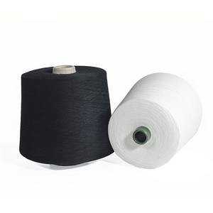 spun virgin polyester yarn poly poly core spun yarn for poly spun fabric