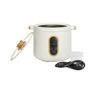 Cute Mini Electric Rice cooker 1.0L with Glass Visual Lid For Porridge Cooking and Keep Warm Function Rice Cooker