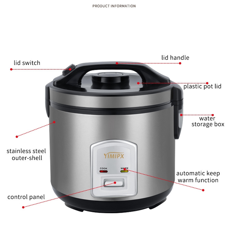 2023 Factory Direct Cook Rice Cooker 2 Liter Cooker for Commercial Use Big Rice Cooker Home Appliance Gift Wholesale