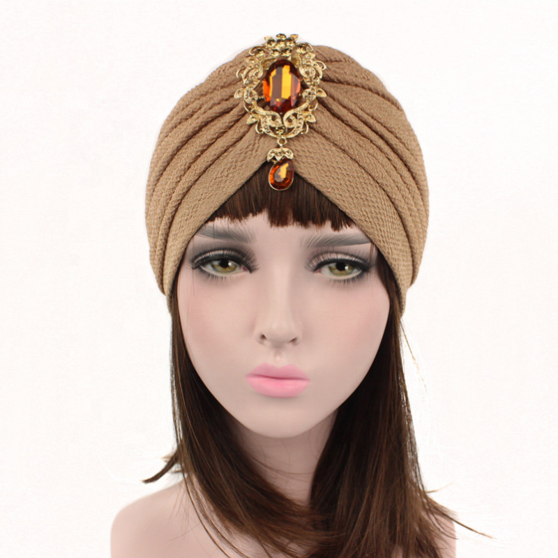 Factory supply wholesale price Low MOQ soft cotton India Muslim ladies turbans hat