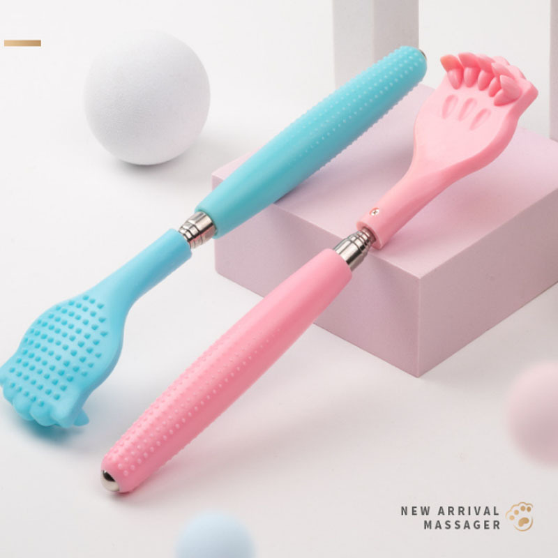 2024 new shape extendable Manual massager head scratcher Hard Telescopic back scratcher for Elderly Kids