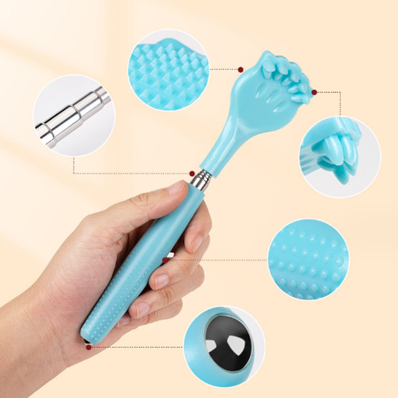 2024 new shape extendable Manual massager head scratcher Hard Telescopic back scratcher for Elderly Kids