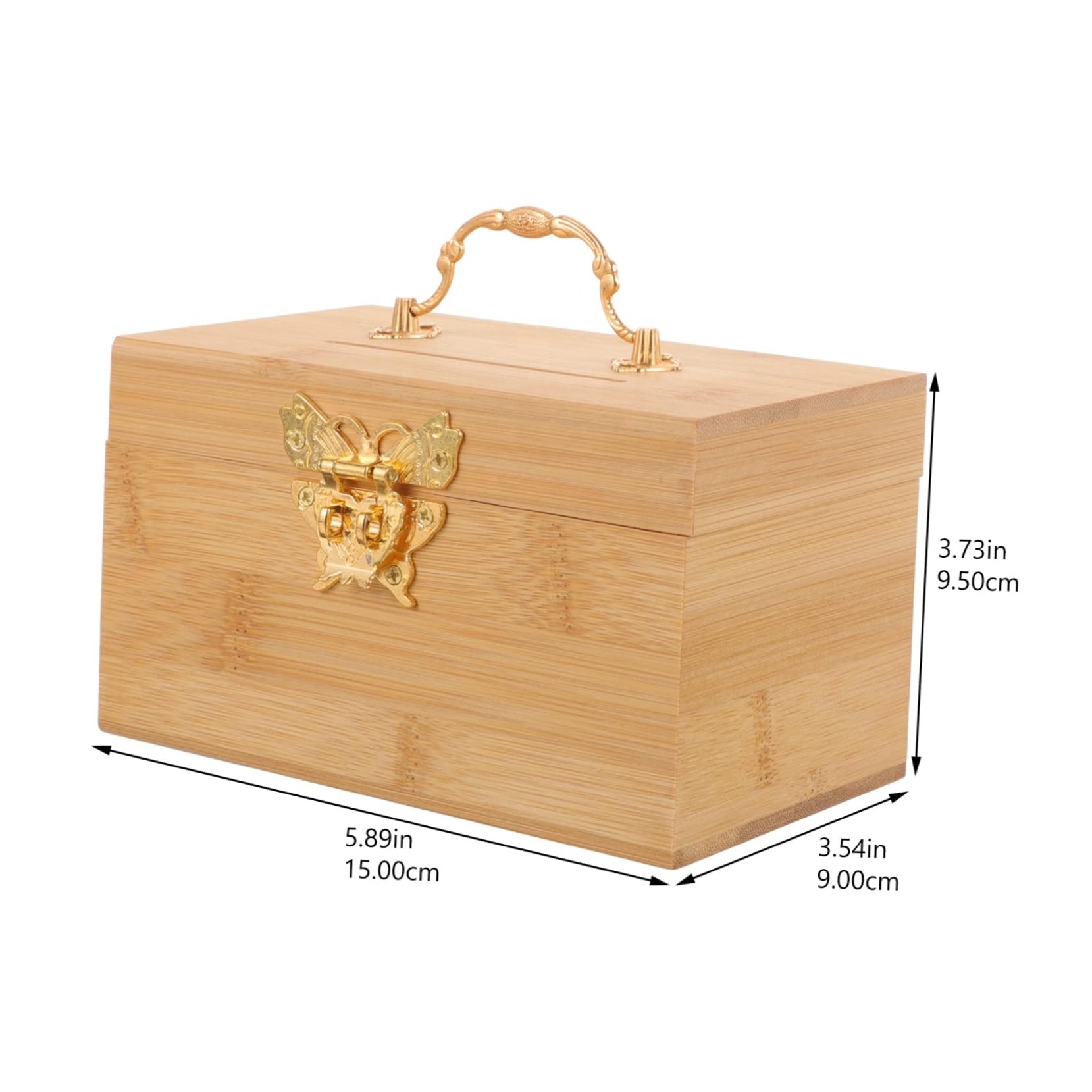 Wholesale custom high-grade exquisite bamboo deposit tank high quality creative wooden storage tank piggy bank money saving box