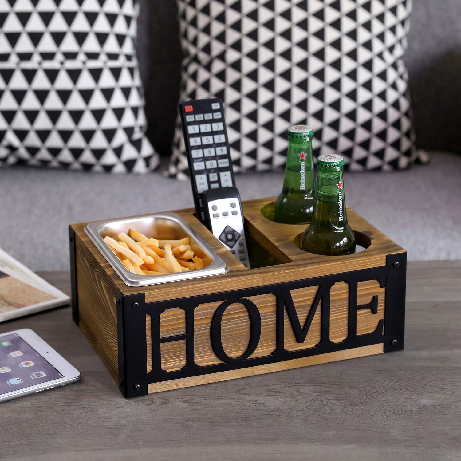 Custom wholesale New wood couch cup holder tray bar snack plate Sofa cup holder cup holder for sofa