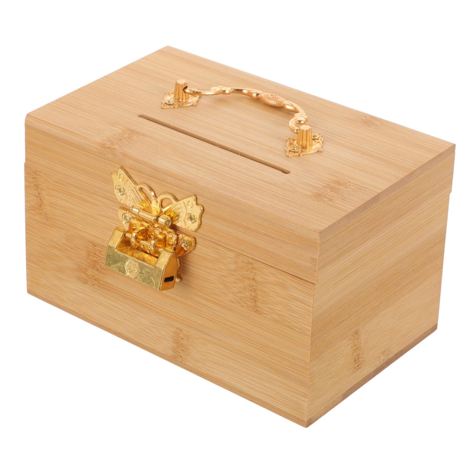 Wholesale custom high-grade exquisite bamboo deposit tank high quality creative wooden storage tank piggy bank money saving box