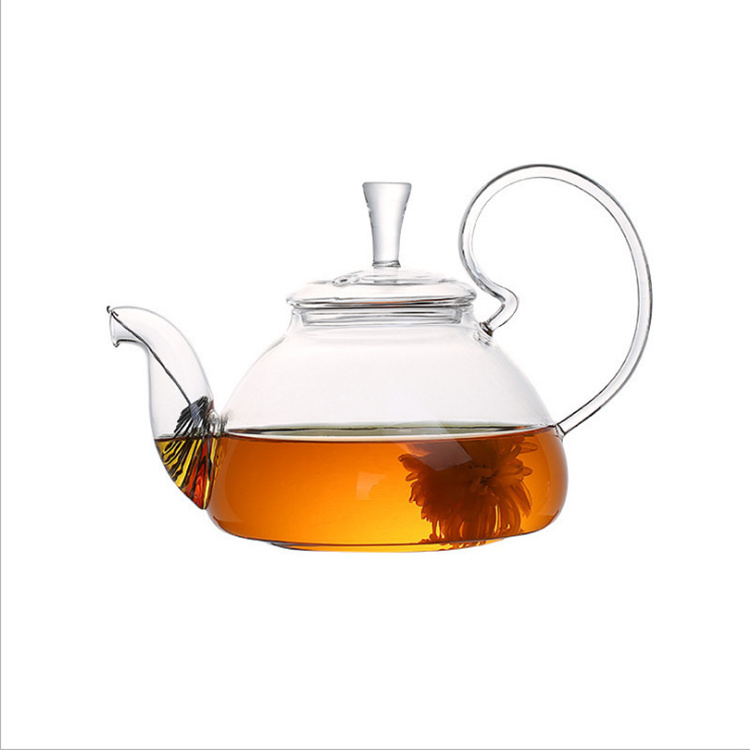 600ml 800ml 1200ml High quality borosilicate glass teapot stove safe water pot for brew loose leaf tea