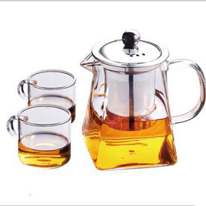 350ml 500ml High Borosilicate Glass Teapot with Stainless Steel for Loose Leaf Tea High Borosilicate Glass Tea Kettle