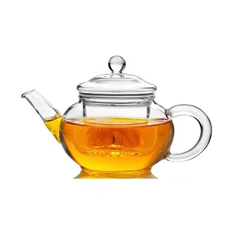 250ml Classical Glass Tea Pot With Handle High Borosilicate Heat Resistant