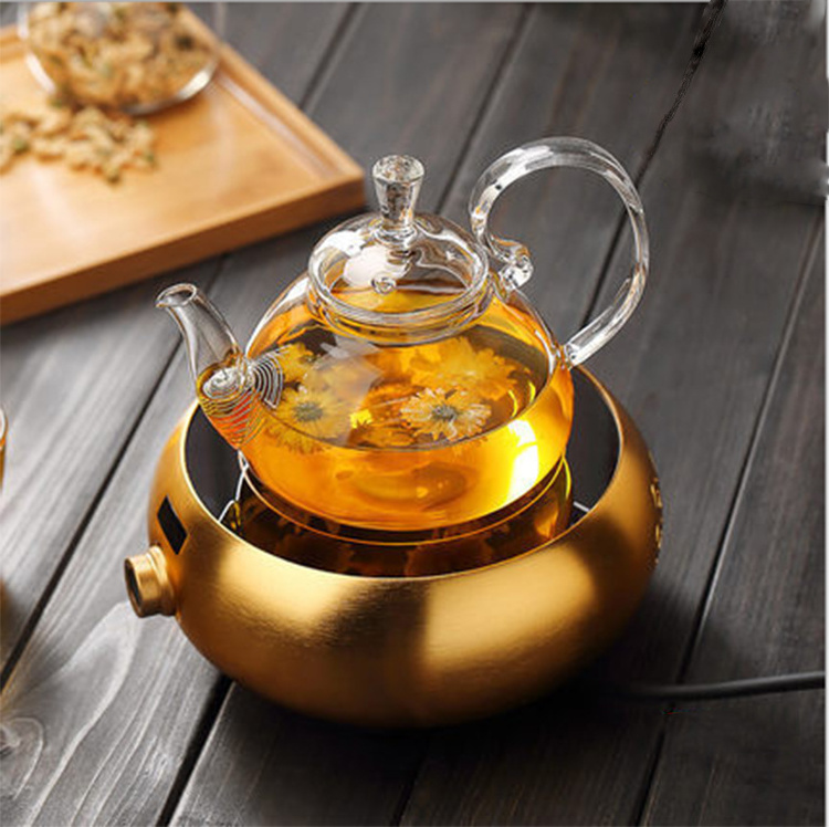 600ml 800ml 1200ml High quality borosilicate glass teapot stove safe water pot for brew loose leaf tea