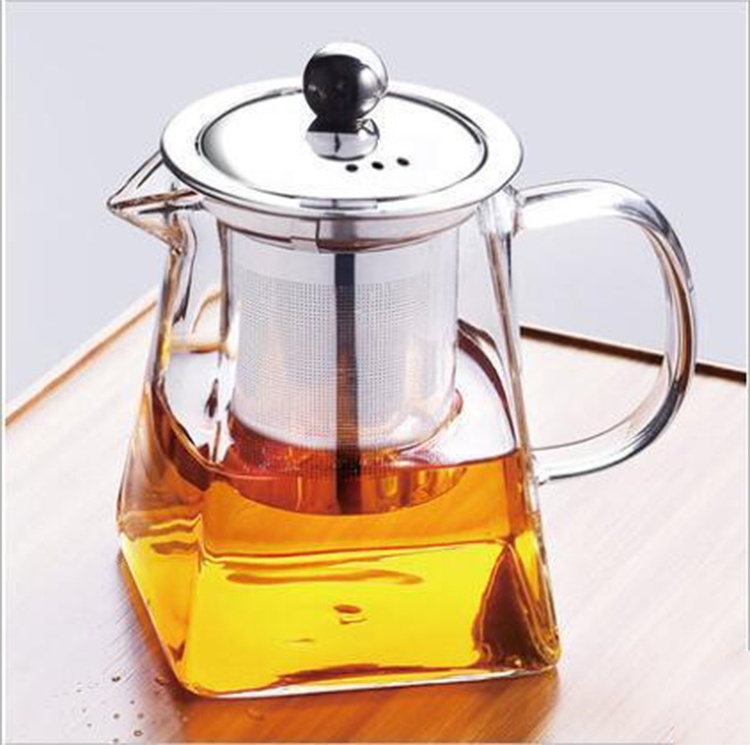 350ml 500ml High Borosilicate Glass Teapot with Stainless Steel for Loose Leaf Tea High Borosilicate Glass Tea Kettle