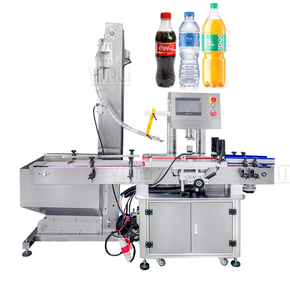 YIMU CM140 Automatic Cap Feeder Close The Bottle Cap Machine Trigge Spray Pump 4 Wheel Screw Lidding Capping Machine