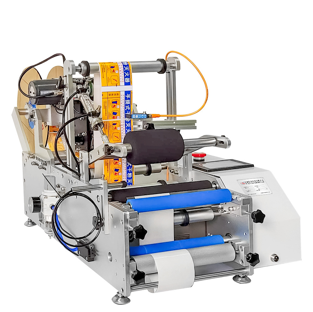 YIMU YM130 2024 Hot Selling Manual Semi Automatic Sticker Label Applicator Small Desktop Round Bottle Packaging Labeling Machine