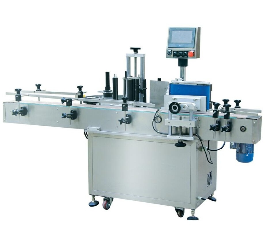 YM510 Automatic glass jar adhesive sticker labeler plastic PET round bottle labeling machine