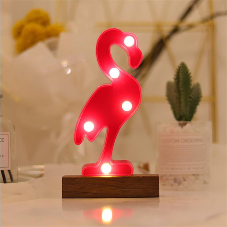 LED Night Light Flamingo Lamp Pineapple Cactus Light Romantic For Kids Christmas Gifts Decorations Home Decor