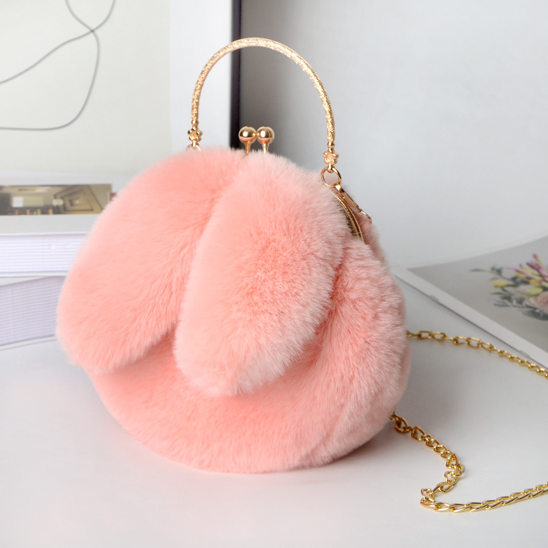 New arrival Cute fashion rabbit ear clip bag fashion chain One Shoulder Messenger beautiful women's bag