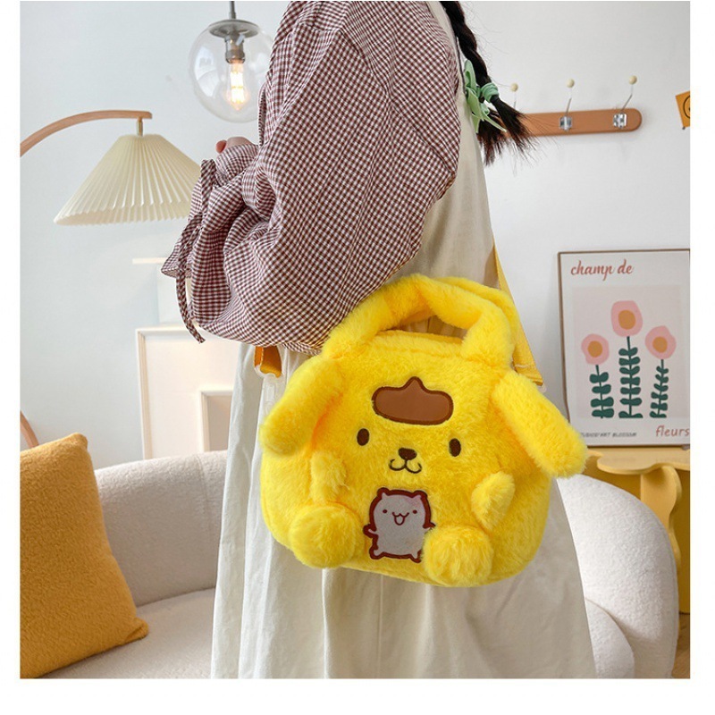 Kawaii Sanrio Plush Backpack My Melody Kuromi Yulin Dog Handbags Anime Plush Kt cat Shoulder Bag Handbag