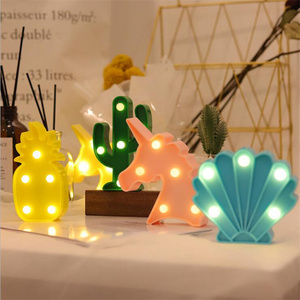 LED Night Light Flamingo Lamp Pineapple Cactus Light Romantic For Kids Christmas Gifts Decorations Home Decor