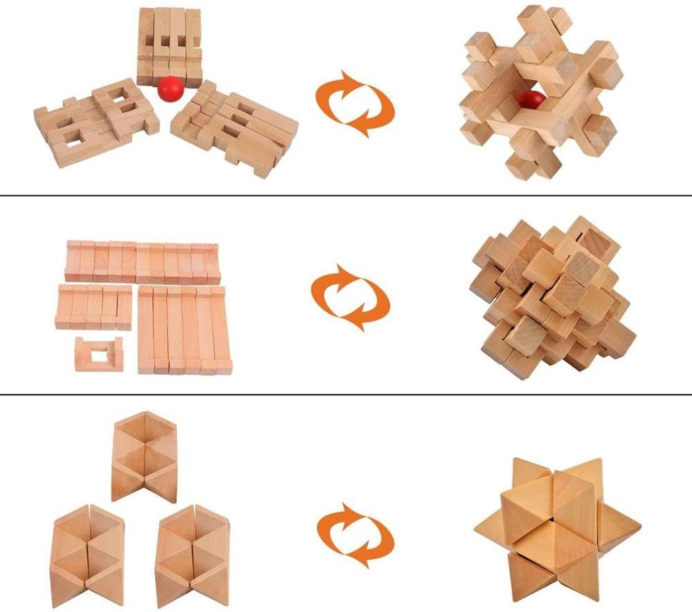 Unlock Puzzle Wooden, Chinese puzzle, LubanLock