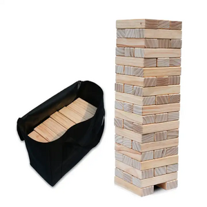 Classic Giant Wooden Blocks Stacking Game janga wooden blocks game Wood Stacking Tumbling Timbers Outdoor Yard Game