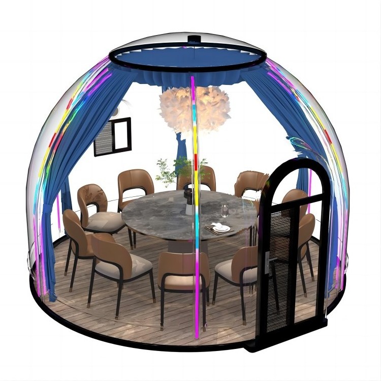 Sound Insulation Clear Polycarbonate Bubble House Prefab Picnic Dome Tent for Party use