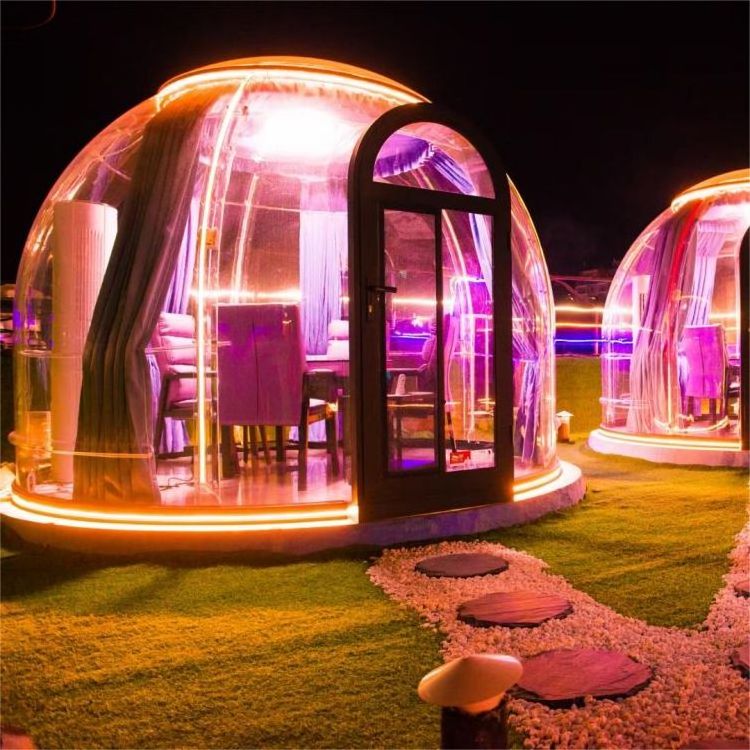 Outdoor transparent Bubble Tent Clear Igloo Panoramic Glamping domes bubble hotel