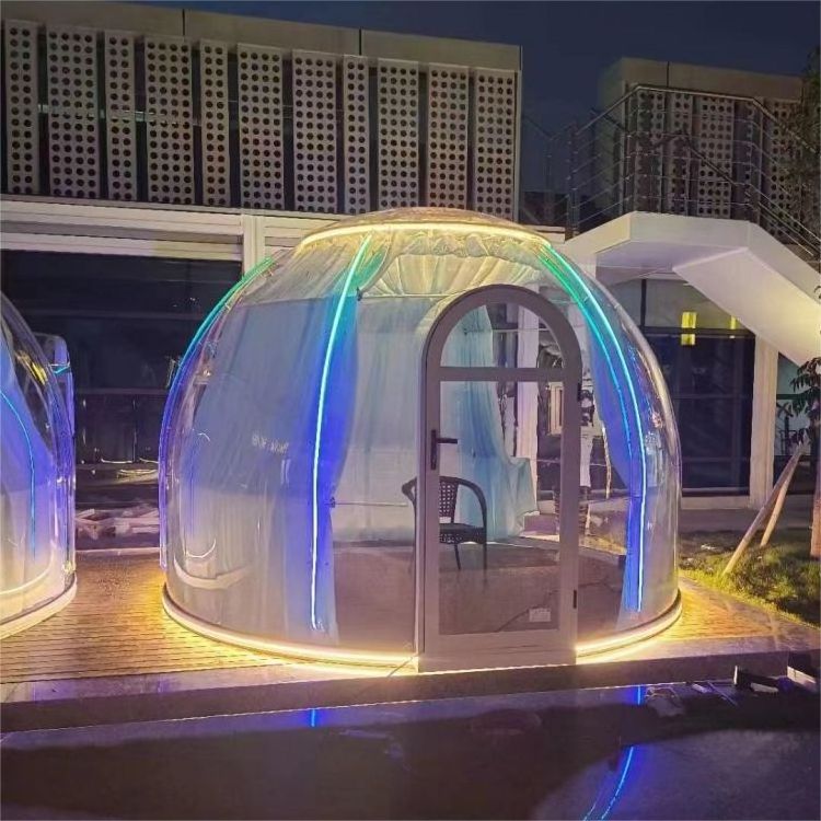 transparent camping polycarbonate bubble tent Outdoor starry sky Cabin house