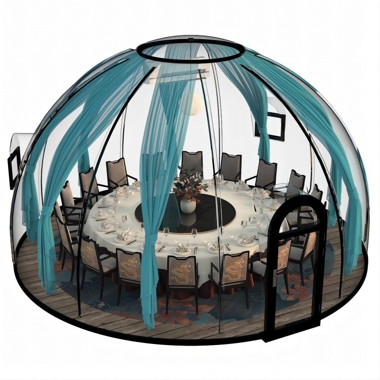 Luxurious Prefab Bubble Houses portable cafeteria polycarbonate dome house gazebo