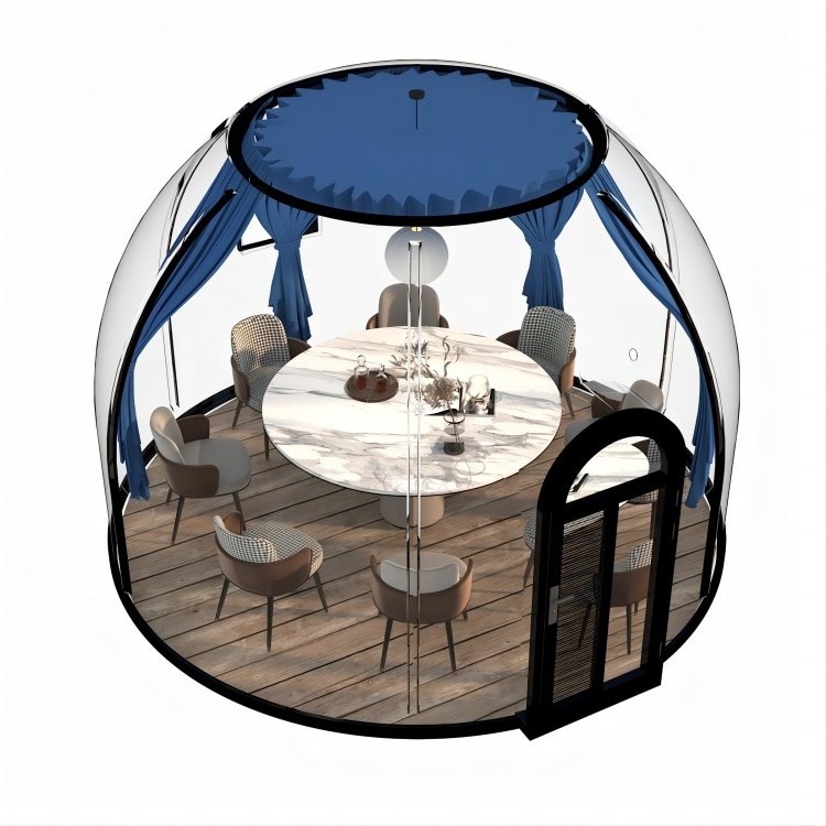 Sound Insulation Clear Polycarbonate Bubble House Prefab Picnic Dome Tent for Party use