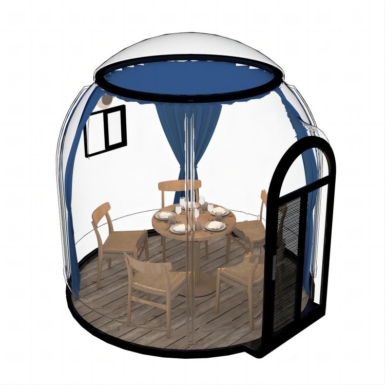 Sound Insulation Clear Polycarbonate Bubble House Prefab Picnic Dome Tent for Party use