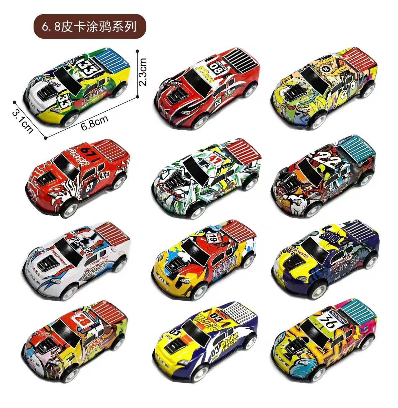 Low Price 6.8cm racing model mini alloy car toys Pull Back Function Small Size Matel Material Diecast Car For Children Gift