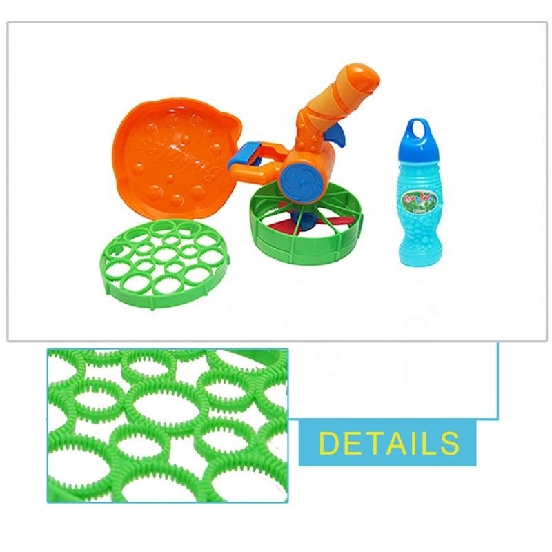 Kids outdoor activity automatic bubble machine toys plastic bubble wand electric  battery operated  bubble gun