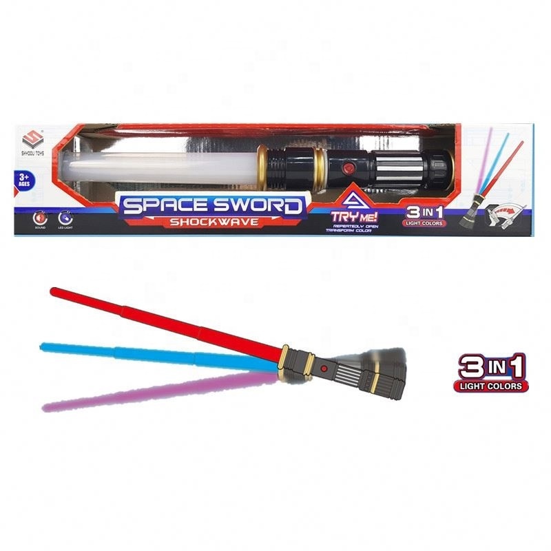 TOY 2 IN 1 Flashing Stick Electronic Laser Light Stick  Saber Smooth Swing Lightsaber