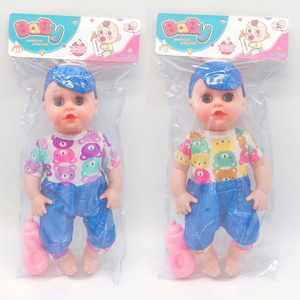 Play Toys Movable Eye Hand Foot Move  doll for sale feeding bottles with IC  Kids Doll Toy 14 Inch