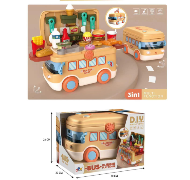 Wholesale Tool Toy Set Children Bus princess dress up jewelry baby toys cake kitchen food toys pretend play