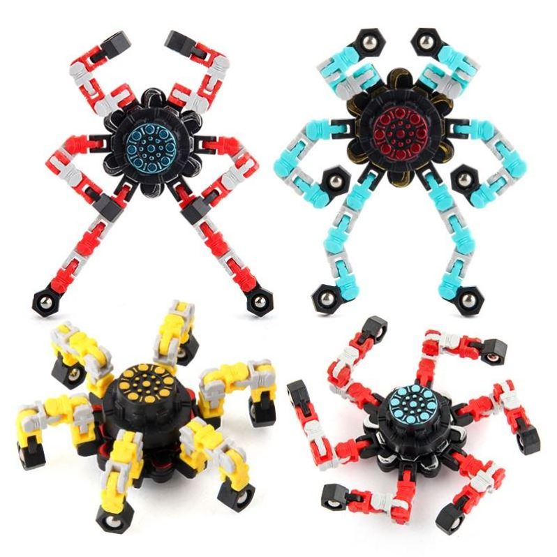 AMZ Hot Robot Toy DIY Deformation Robot Mechanical Spiral Twister Fingertip Decompression transformable spinner classic