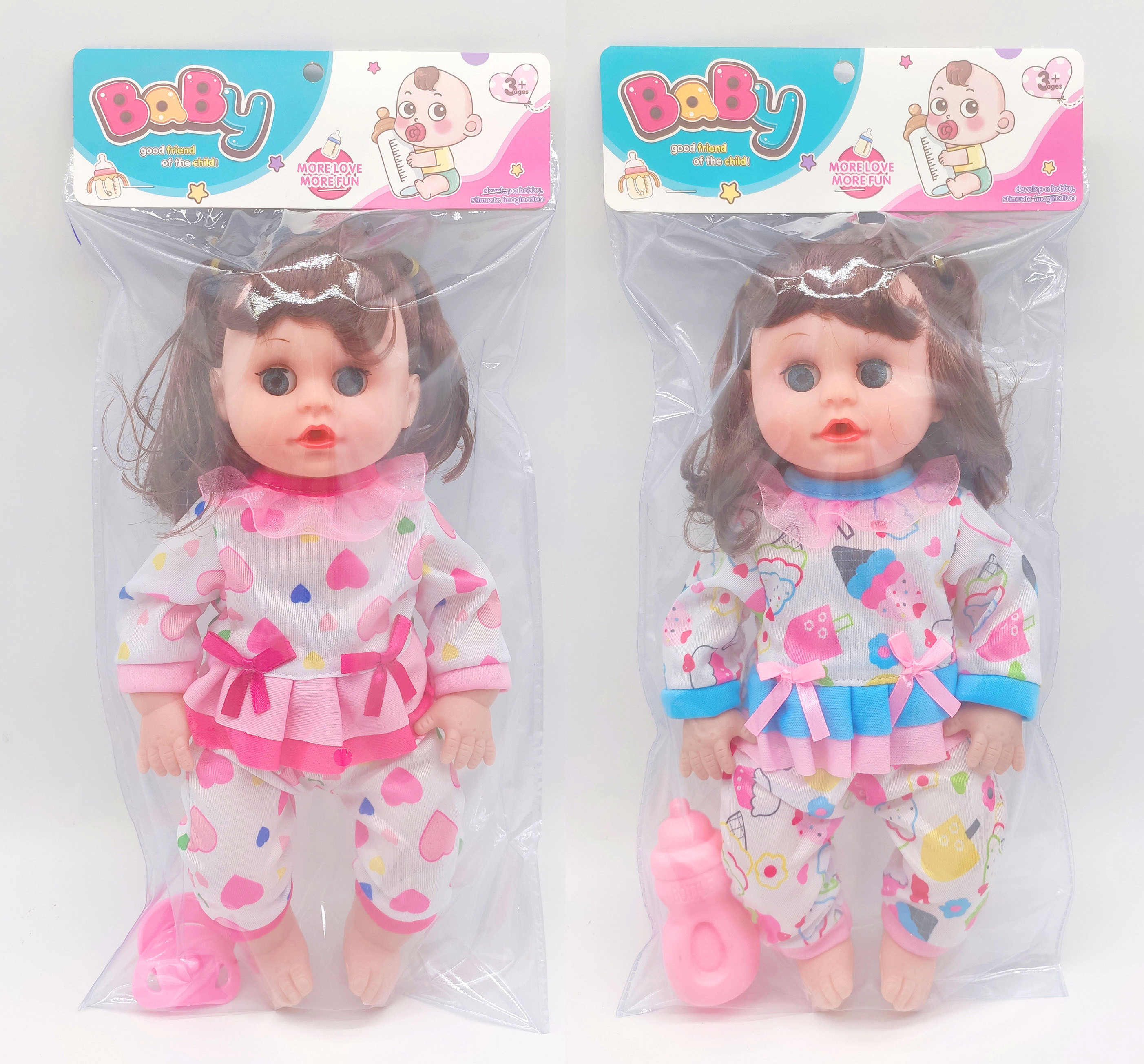 Play Toys Movable Eye Hand Foot Move  doll for sale feeding bottles with IC  Kids Doll Toy 14 Inch